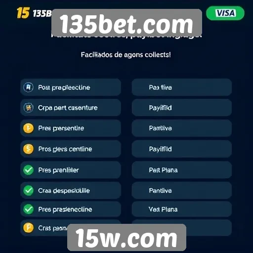 Estudo sobre métodos de pagamento aceitos no 135bet.com